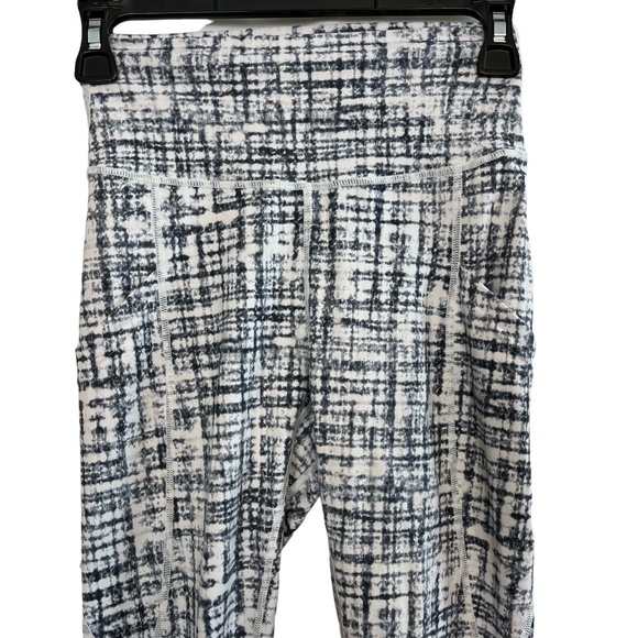 P'TULA High Rise Gray Print Leggings Skinny Leg Athletic Pants Gym Workout Small - Picture 6 of 16